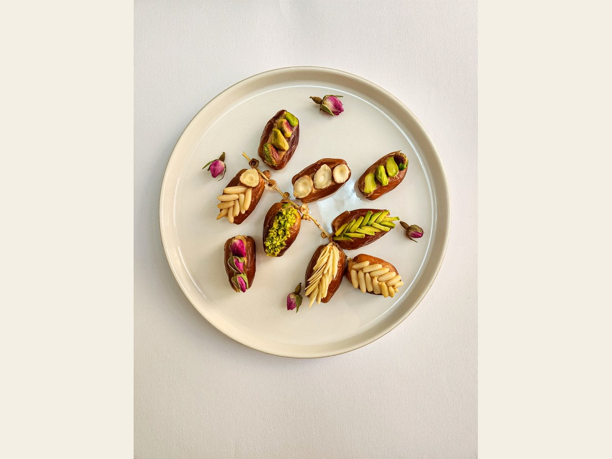 Stuffed dates with pistachio, almonds and other nuts